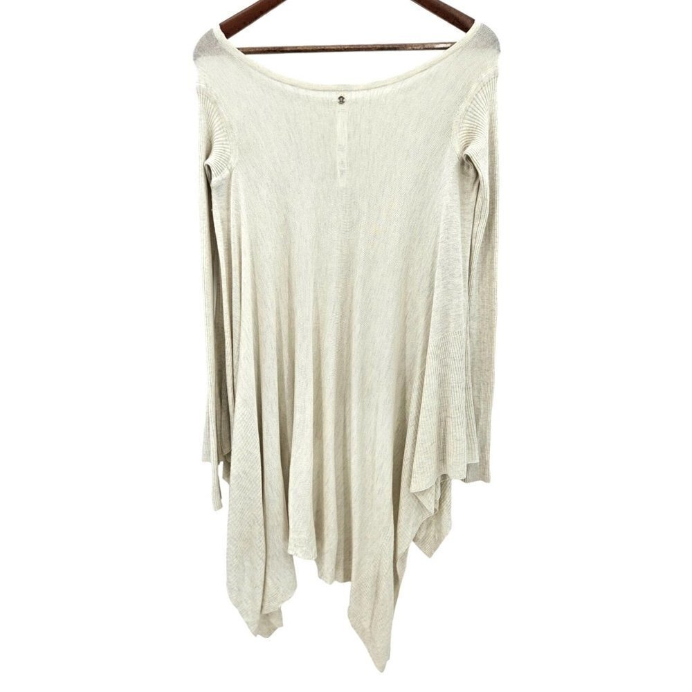Lululemon Athletica HiLo Knit Top Sz 4 Oversized Cream Ribbed Long Sleeves RARE - Picture 3 of 8